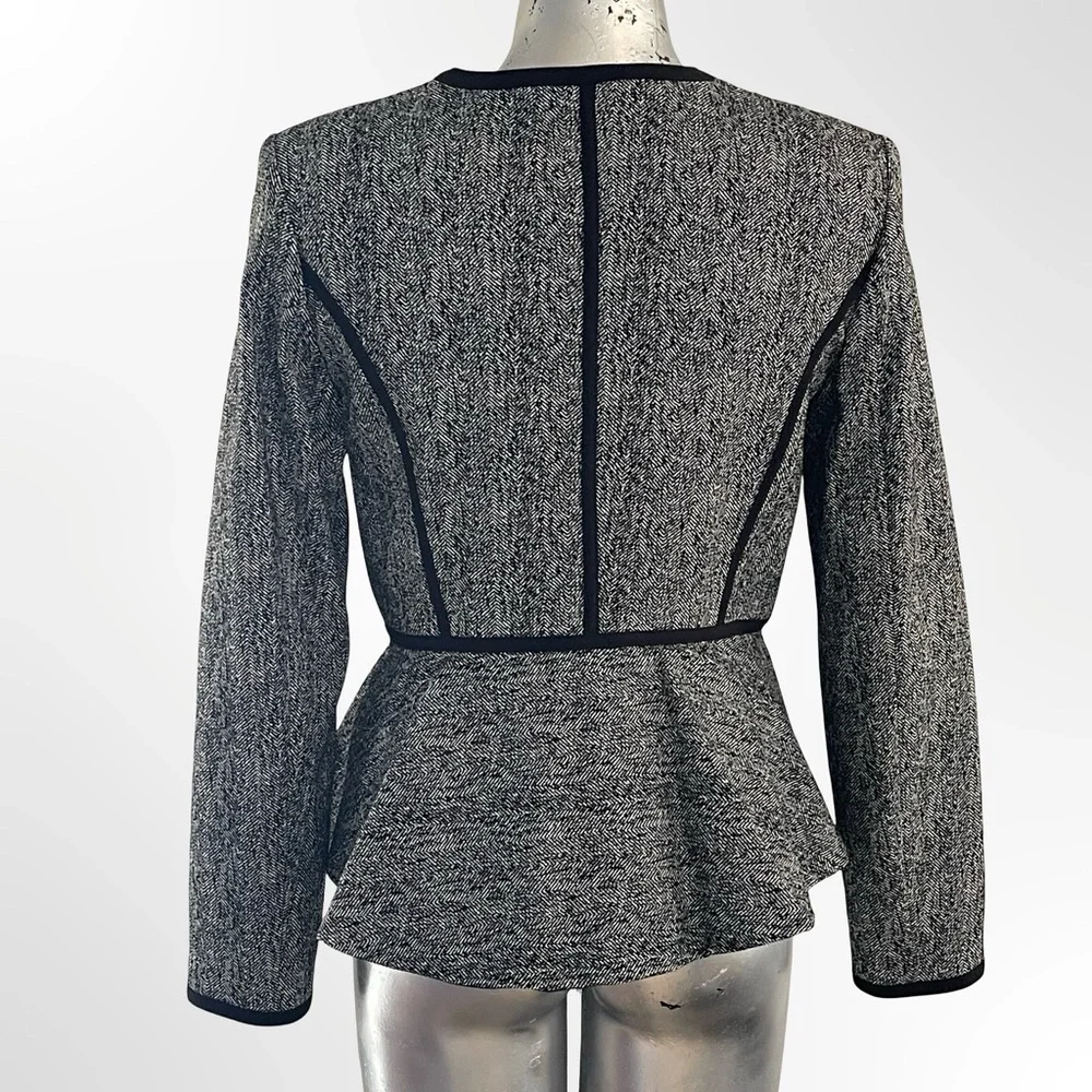 DKNY Black and Gray Textured Blazer in Size 6 - NWOT - Picture 3 of 8